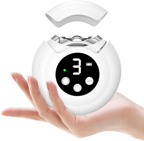Aischens Cortaúñas eléctrico 3 en 1 para hombres y mujeres, recargable con luz LED, recortadora automática y lijadora para personas mayores y adultos, pulidor de uñas portátil