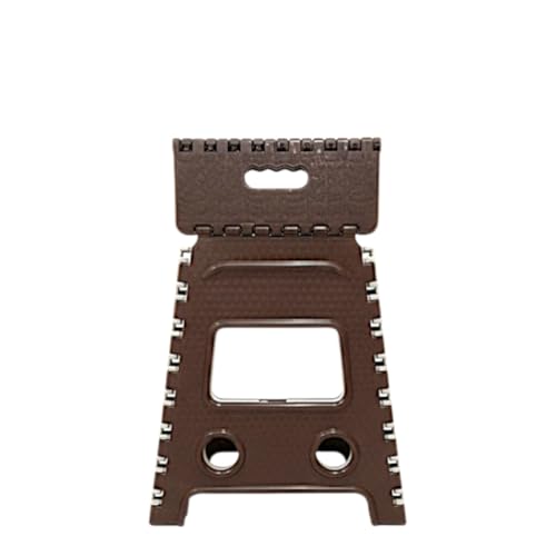 Image of Shah Enterprises Plastic Folding Stool 18 Inch (Brown)