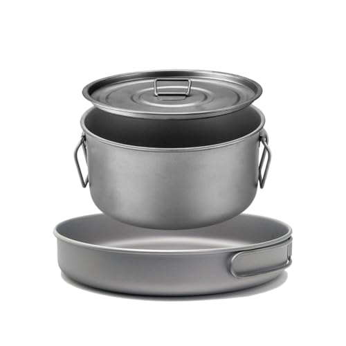BY-J Titanium Bowl Pot Set with Folding Handle
