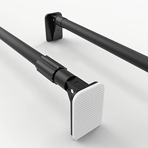 チチロバ つっぱり棒 強力 突っ張り棒 カーテン 長い ハイカム超極太ポール 室内干し 部屋干し 洗濯物干し 伸縮棒 パイプ直径32mm 幅120~220cm 取付範囲170~220cm 黒