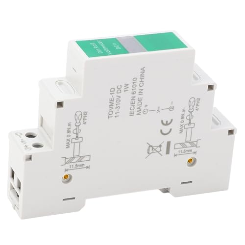 Image of Digital Voltmeter DIN Rail Mount, 11V to 310V DC Voltage Meter with LED Display, Switching Output, Isolated Modular Instrument for Industrial Monitoring and Control Applications