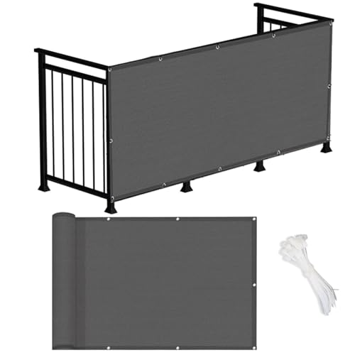 Bâche de protection UV et vent, résistante aux intempéries, opaque pour balustrade, clôture, terrasse et jardin, store d'extérieur durable