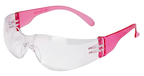 Image of BISON LIFE Clear /Pink Safety Glasses for Men & Women, ANSI Z87.1, 144 Pack