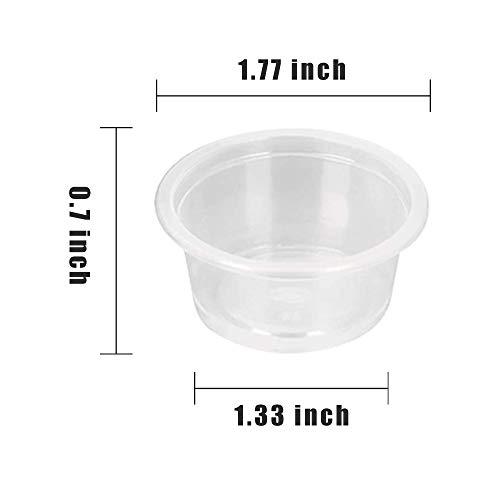 WOLEDOE 100Pcs Crested Gecko Food Dish, 0.5oz Plastic Reptile Feeding Cups - Image 3