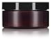 8 oz Amber PET Plastic Refillable Low Profile Jar Black Smooth Lid (12 pack)