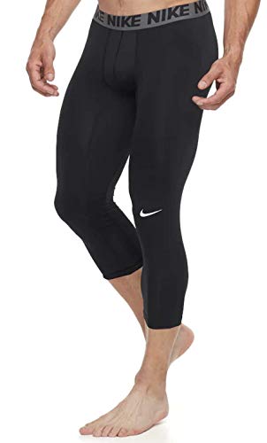 Nike Men's Baselayer Tight 3 Quarter, Black/Dark Grey/White, XX-Large