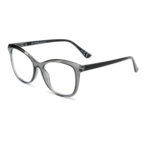 Image of OUWEN Retro Cat Eye Blue Light Blocking Glasses for Men Women, Anti EyeStrain & UV Glare Computer Gaming Eyeglasses OW2242