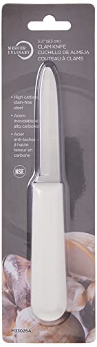 Image of Mercer Culinary Clam Knife with Poly Handle, 3-1 /4, White (Pack of 2)