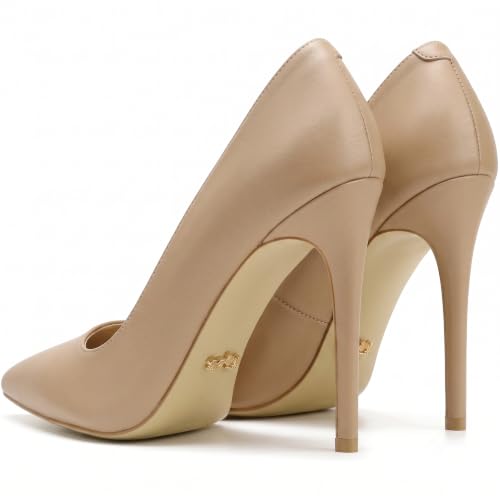 Image of 4inch Closed Toe Stiletto High Heels Pumps | Pointed Toe Heels,Slip On Heels,Sexy Heels,Comfortable Pumps Shoes,Work Wedding Heels,Classic Pumps,Dressy Heels
