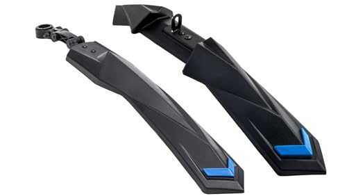 Image of Dark Horse Bicycle MX2 Fender Set, Suitable for 24 inch & 26 inch Inch Cycle, V-Brake Model, MTB & ATB Cycles, Durable Clamp Fitting New Mudguard for Cycles (Blue)