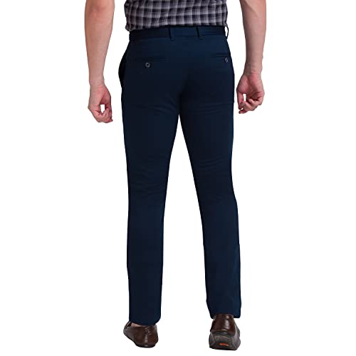 Image of Parx Cotton Dark Green Casual Trouser for Men