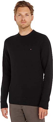 Preisvergleich Produktbild Tommy Hilfiger Herren Pullover Cashmere Crew Neck Strickpullover, Schwarz (Black), L