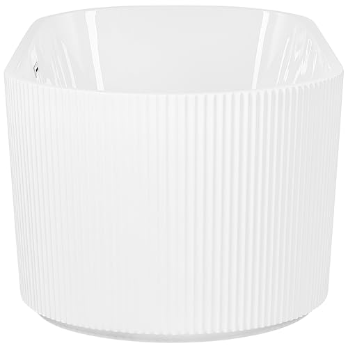Freistehende Badewanne 1690 x 800 cm weiß geriffelte Oberfläche oval Gocta