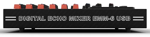 Image of da.beatz. 6-Channel Stereo Echo DJ Sound DJ Mixer with USB and Bluetooth for Parties, Stage Effects, Weddings, Diwali Giving Your Occasion an Impressive Output. (Black) (EMM-6U)