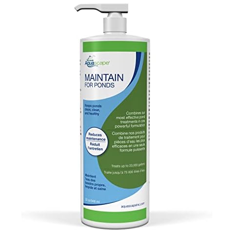 Aquascape MAINTAIN Water Treatment for Koi and Fish Ponds, Easy To Use, Powerful Blend of Beneficial Bacteria, Phosphate Binder, Flocculent, and Detoxifier, 32 ounce / 946 ml | 96059 Cover