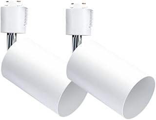 ダクトレール用スポットライト器具 ダクトレール用照明器具 ライティングバー用スポットライト レールライト スポットライト器具のみ 電球無し (2セット, 白-E17)