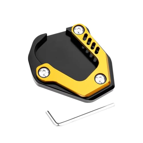 Patin béquille moto Voge DS900X plaque élargie jaune