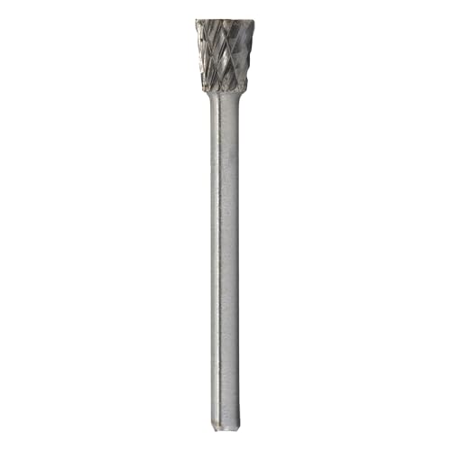 Drill America SN-53 Carbide Burr/Rotary File Inverted Cone Double Cut for Die Grinder 3/16" Dia. x 1/4" Cut Length with 1/8" Shank and 1-1/2" Overall Length, DUL Series