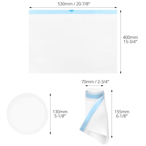 QWORK® 40 Pièces Sacs Jetables pour Chaise Percée, 53 x 40 cm Sac de Toilette Portables avec Tampon Absorbant, Compatible with Commode Chair – vue 6