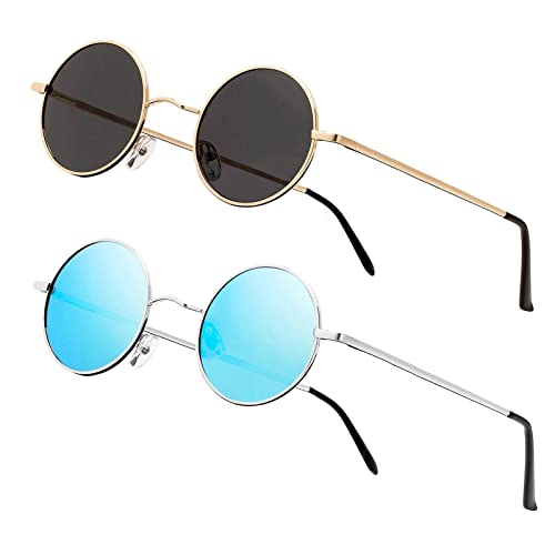 Image of Vintage Small Round Polarized Hippie Sunglasses for Men Women Circle Sun Glasses NP1002