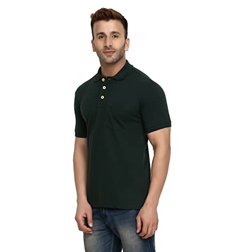 Image of CHKOKKO Men's Polo Cotton Regular Fit Half Sleeves T-Shirt with Pocket