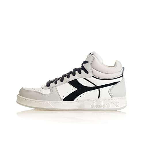 Diadora Men's Shoes Sneakers Magic Basket Demi Cut Icona Leather 501.178564, White, 11 US