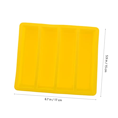 Molde para cubitos de hielo de silicona amarillo miniatura 4