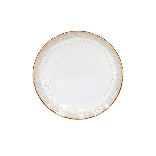 Casafina Ceramic Stoneware 11'' Dinner Plate - Taormina Collection, White & Gold | Hand-Painted 18-Karat Gold Rim Dinnerware | Food Safe Glazing | Restaurant Quality Tableware Casafina Ceramic Stoneware 11'' Dinner Plate - Taormina Collection, White & Gold | Hand-Painted 18-Karat Gold Rim Dinnerware | Food Safe Glazing | Restaurant Quality Tableware