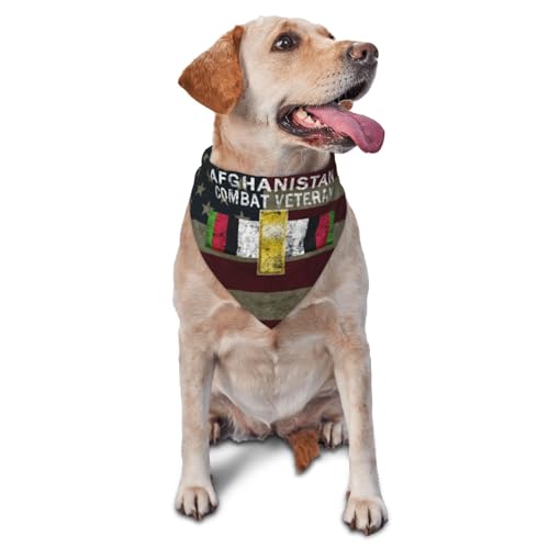 US Army O-1 Second Lieutenant Afghanistan Combat Veteran Dog Scarf Pet Bandana Cat Pet Bibs