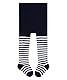 FALKE Unisex Baby Strumpfhose Stripe B Ti Baumwolle gemustert 1 Stück, Blau Marine 6120, 62-68