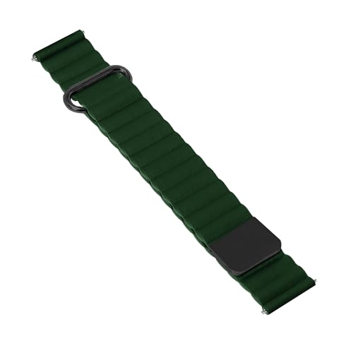Image of ACM Watch Strap 20mm compatible with Compaq Q Watch Smartwatch | Magnetic Leather Luxury Belt Band