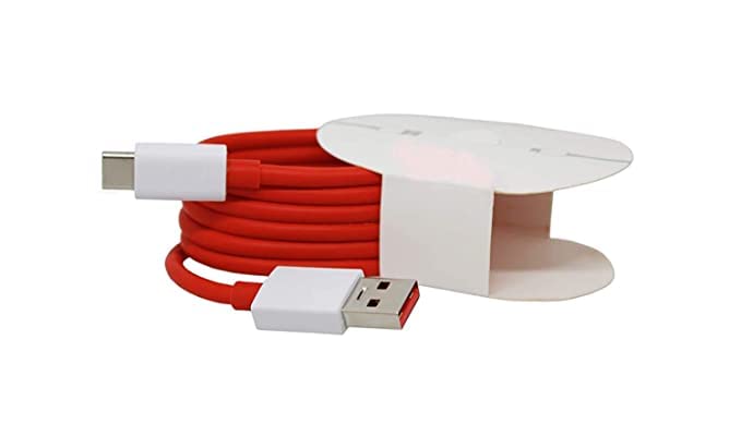 Image of Original 65 watt Warp Fast USB Type-C Cable Charger for OnePluss 8 pro|7 Pro|7|6T|6|5T| 5|3T|3 (Adapter & Cable),Red (CXQ509)