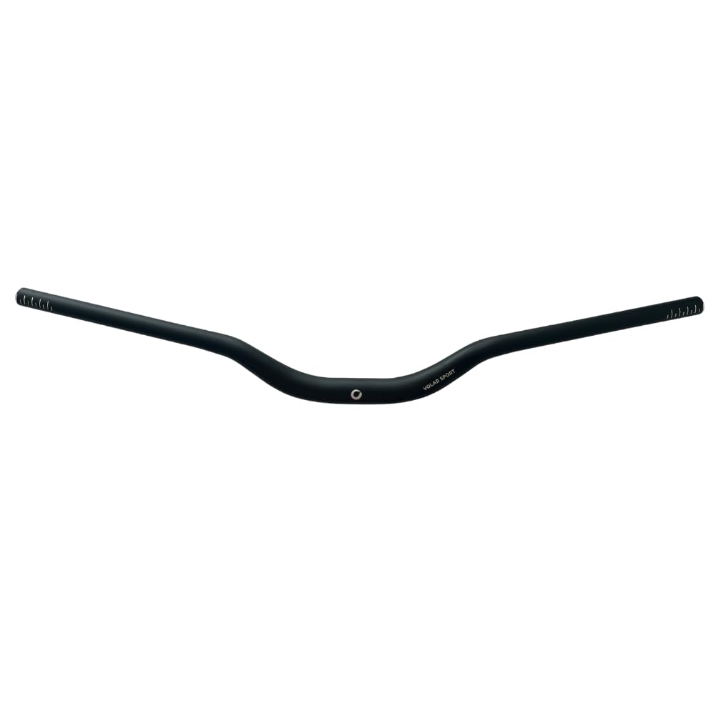 Manubrio Rialzato rinforzato altezza 50mm e piegatura 9" in Alluminio 6061-T6-31.8 x 780 mm - 450 grammi per Mountainbike pesanti e Talaria & Sur-ron (Nero)