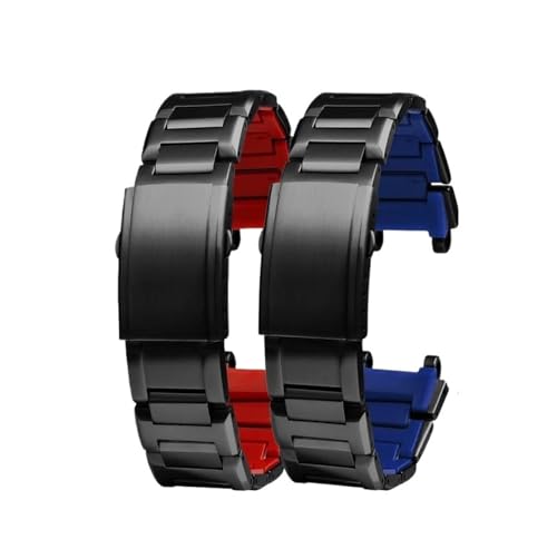 Bracelet Casio MTG-B2000 acier 316L maillons massifs fond rouge