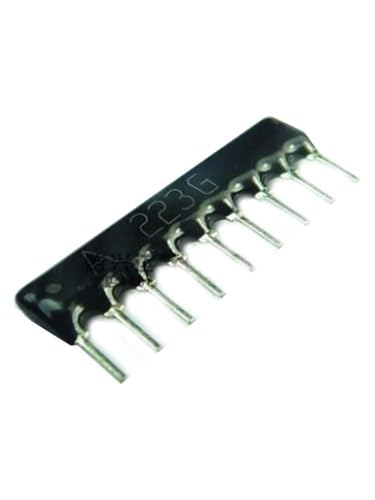 Amair 50 PCS A09-223G SIP-9 A09-223 A223G 22K ohm 8 Commoned Resistor Network Array 9P