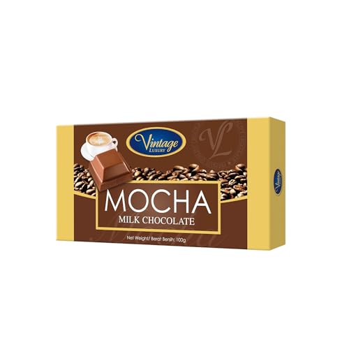 Image of Vintage Luxury Mocha Milk Chocolate, 3.53 oz ℮ 100 g | Creamy Milk Chocolate with Rich Coffee & Cocoa Flavour • Smooth Luxury Chocolate for Gifting