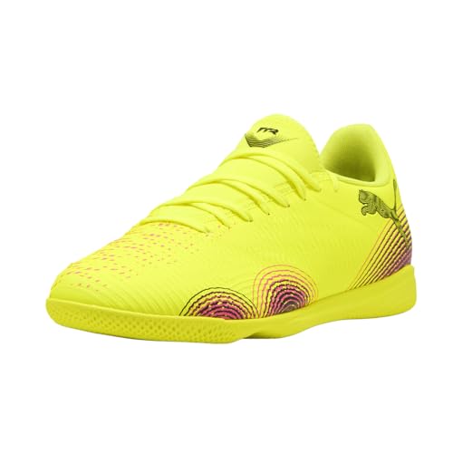 Image of Puma Mens Future 8 Play Indoor Trainer Soccer Shoes, Yellow Alert-Puma Black-Sun Struck, 13, Medium