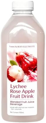 Venture Pal BURN ELECTROLYTE Lychee Rose Apple Blended Fruit Juice Beverage, Fruit Drinks And Fruit Juices, Fruit Drinks Crafted With Real Fruit, 900mL