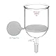 StonyLab Borosilikatglas Buchner Filtertrichter 2000ml mit mittlerer Fritte, 155 mm Scheibendurchmesser, 145 mm Tiefe, mit 24/40 Standard-Taper-Innengelenk und vakuumgezahnten Rohren (2000ml)