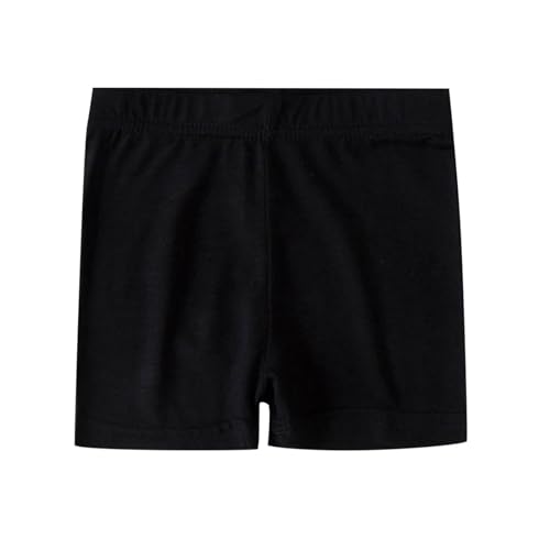 Generisch 2025 - Pantalones cortos de baile para niños, niñas, color sólido, transpirable, pantalones de ciclismo para niñas, orgánicos, Negro , 10-12 años