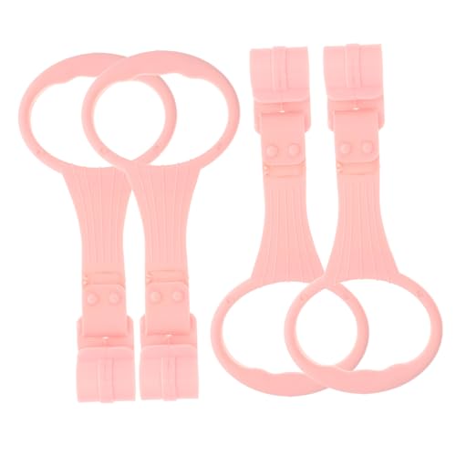 ORFOFE 4個 ベビーベッド用スタンドアッププルリング 滑らかで丸みのある 設計 工具不要で簡単取り付け 軽量で携帯便利 乳幼児の歩行訓練