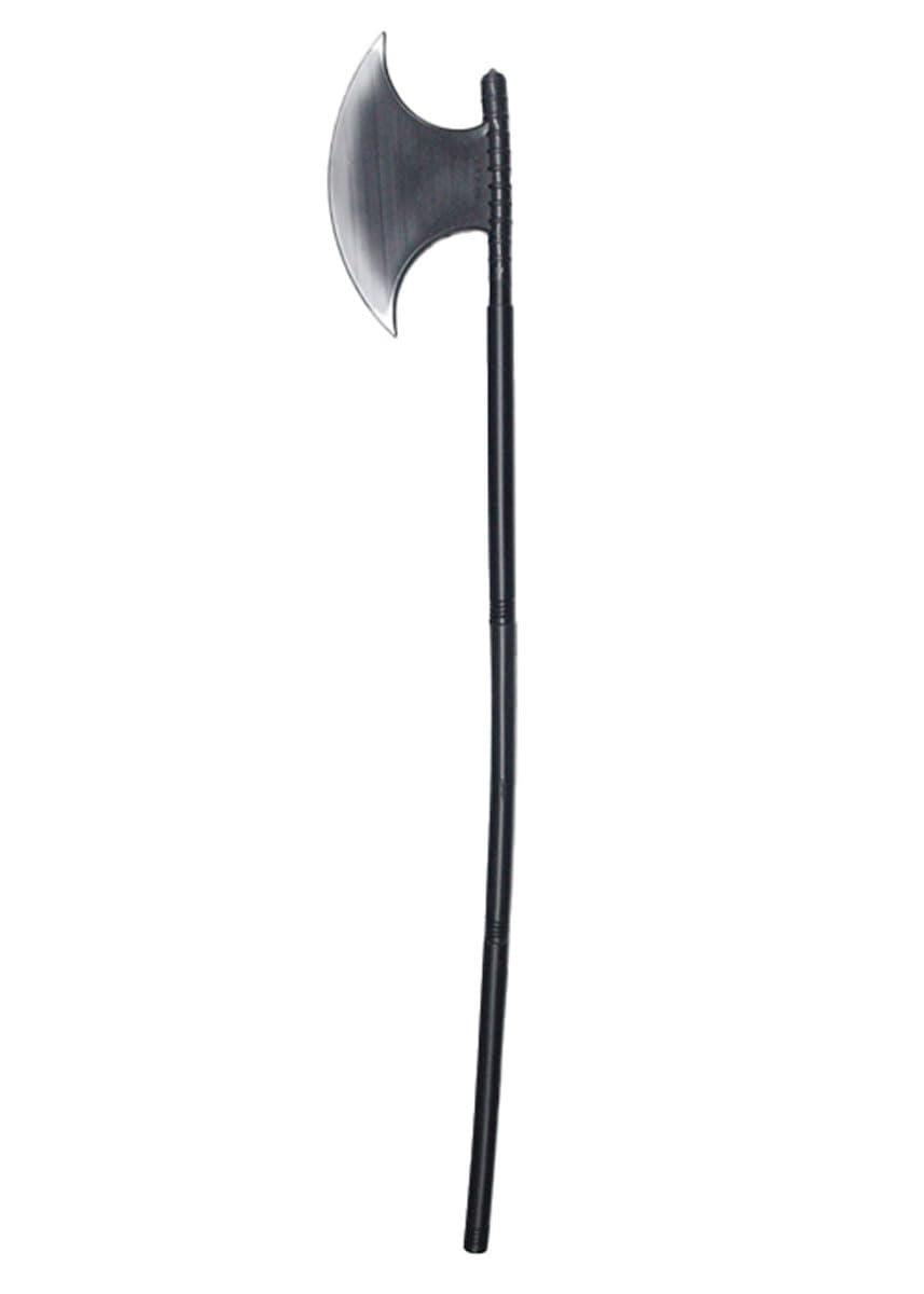 Fake Plastic Black Axe Long Handle Spooky Scream Halloween Scary Fancy Dress Party Prop