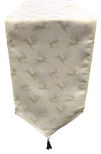 Celebration Deer Cream/Gold Metallic Effect