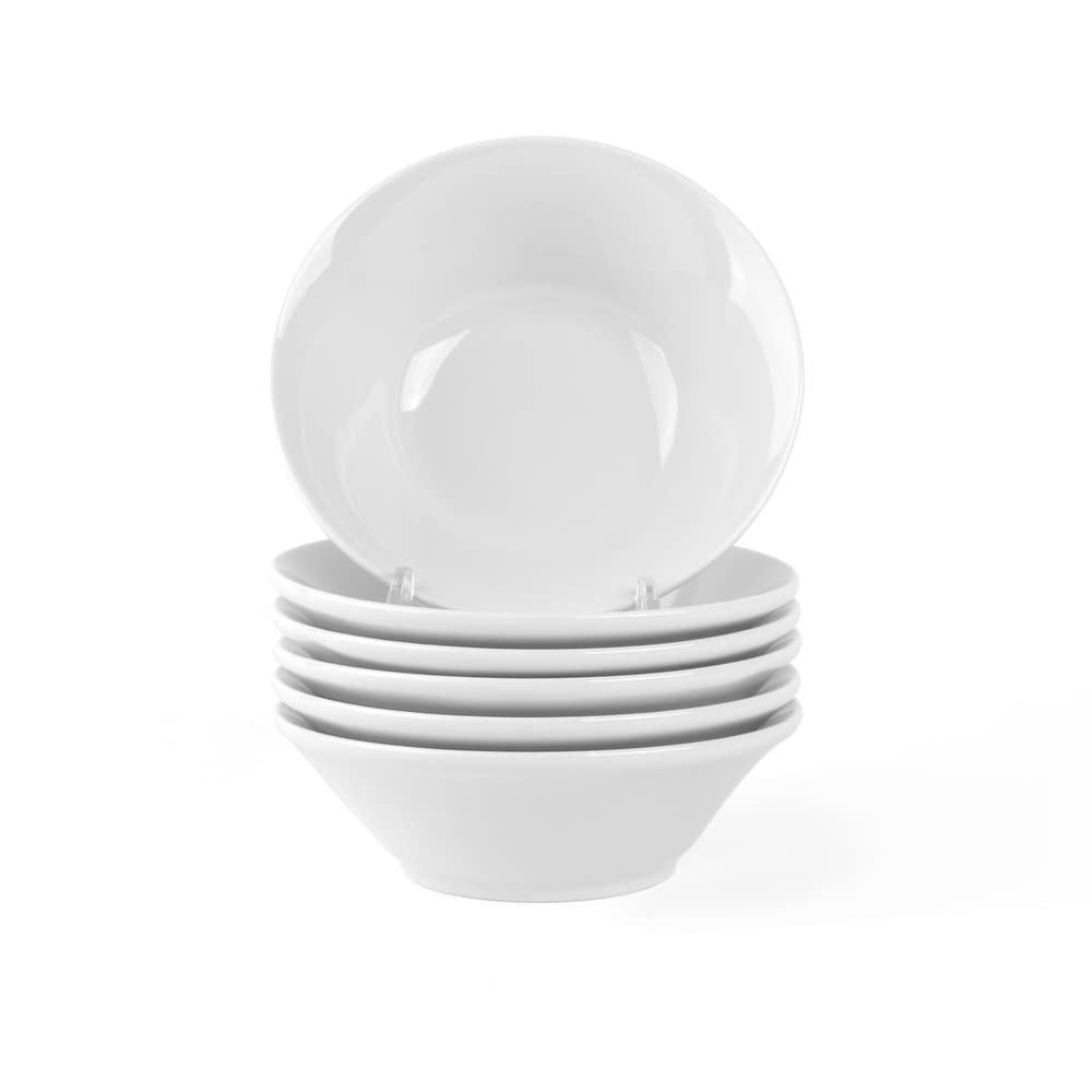 Holst Porzellan MA 338 PACK 6 Porzellan Angebots-Set Müslischalen 17,0 x 5,5 cm 0,60 l, Weiss, 6 Stück