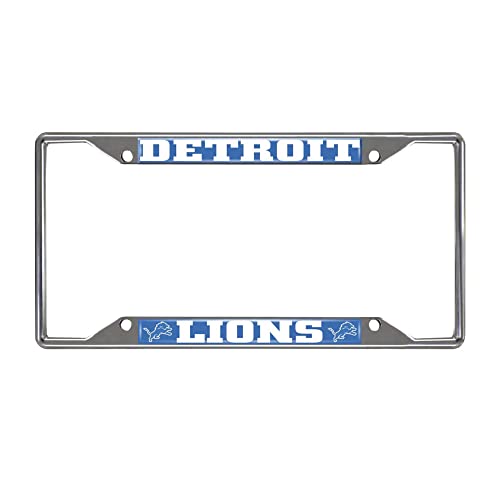 FANMATS Nfl Detroit Lions License Plate Frame For Car Truck Trailer Blue 6.25 x 12.25