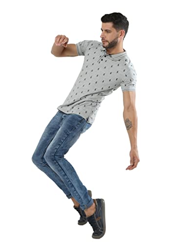 fanideaz Mens Cotton Half Sleeve Printed Polo T Shirt with Collar