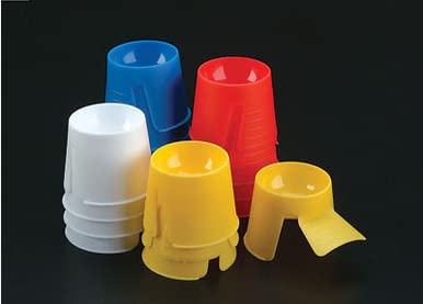 Dental Dappen Dish 250/Pcs White Plastic Hygiene Acrylic Mixing Cups Dappen Dish Disposable Cups for Dental, Tattoo, Eyelash