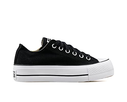 Converse Chuck Taylor All Star Lift Womens Black/White Ox Trainers, czarny biały, 39 eu