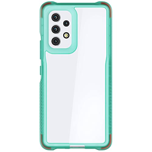 Image of Ghostek COVERT Teal Clear Galaxy A53 5G Phone Case Shockproof Grip Bumper Protective Cover Slim Fit Thin Lightweight Design Cases Designed for 2022 Samsung Galaxy A53 5G (6.5in) (Teal-Limited Edition)