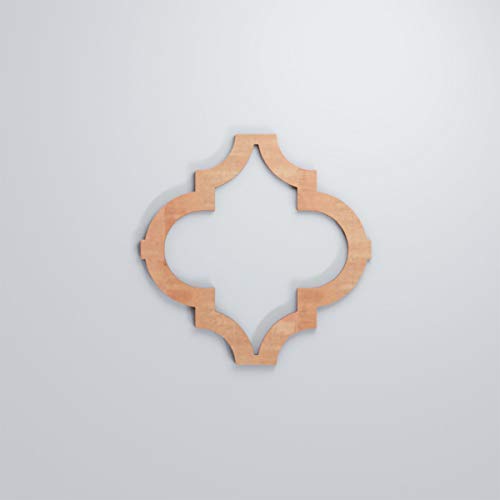 Image of Ekena Millwork 7 3 /8'W X 7 3 /8'H Extra Small Marrakesh Decorative Fretwork Wood Wall Panels, Cherry
